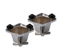 lovermusic 2 Pieces Silver Floor Tom Leg Bracket Mount for Tom Drum Set Replacement