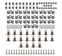 Lovermusic 20 Sets Silver Zinc Alloy Electric Guitar Roller String Tree & 20pcs Retainers Guides with Screws Electric Guitar Parts