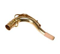 Lovermusic 27.5mm Port Golden Copper Saxophone Bend Neck Saxophone Replacement Parts for Tenor Saxophone