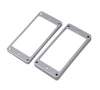lovermusic 2PCS 91MM Silver Electric Guitar Curved Humbucker Pickup Mounting Rings
