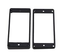 lovermusic 2Pieces Metal Black Guitar Curved Humbucker Pickup Mounting Rings