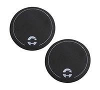 lovermusic 2x Nylon Round Black Bass Drum Single Pedal Patch Drum Head Protection