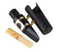 lovermusic 4# Tenor Saxophone Mouthpiece with Cap and Ligature reed Set Golden