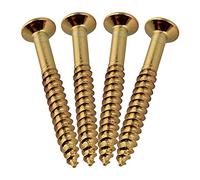lovermusic 4 X GOLD GUITAR SCREWS FOR NECK PLATES ELECTRIC GUITAR
