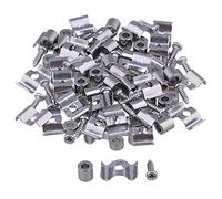 Lovermusic 40Pieces Guitar String Tree Guide Retainer with Spacer Screw Chrome