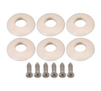 Lovermusic 6 Pieces Plastic Washers with Screws for Guitar Open Gear Semiclosed Tuning Pegs Tuners