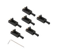 lovermusic 6 x Metal Electric Guitar Accessories Tremolo Bridge Saddles Black