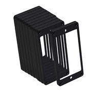 Lovermusic Black ABS Electric Guitar Neck and Bridge Flat Humbucker Pickup Mounting Rings Frames Pack of 10