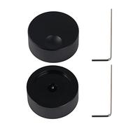 Lovermusic Black Hole Dia 0.23inch Aluminum Potentiometer Control Knob with Wrench for Bass Guitar Pack of 2