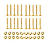 Lovermusic Gold Guitar Neck Joint Ferrules Bushing with Screws Guitar Accessories for Electric Guitar Pack of 20