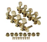Lovermusic Gold Mandolin Machine Heads Tuning Pegs Metal Button Set Type 1