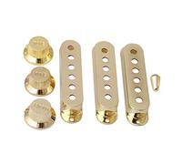 Lovermusic Golden Guitars Single Coil Pickup Cover String Spacing 48/50/52mm & 1V2T Knob Switch for Electric Guitars