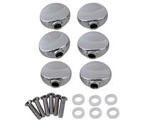 Lovermusic Guitar Machine Head Buttons Guitar Tuner Machine Head Tuning Key Replacement Chrome Pack of 6