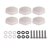 lovermusic Guitar Tuner Machine Head Buttons White Pearl Tuning Key Square Buttons Set of 6