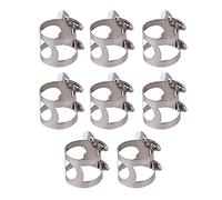 Lovermusic Silver Nickel-plated Brass Clarinet Mouthpiece Ligature with Adjustable Screws Woodwind Accessories Pack of 8