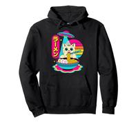 ラーメン Lovers Cat Fans Cute Alien Abduction Pullover Hoodie