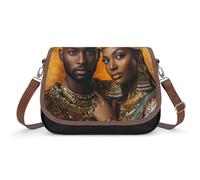 Lovers Couple Ancient King Queen Women's Crossbody Bag Fashion Shoulder Handbags Message Tote Bag with Adjustable Strap