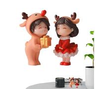 Lovers Couple Miniature,Boy&Girl Dolls Cake Topper | Ornament Landscape Craft Cartoon Figurines for Garden Decor Home Wedding Decoration