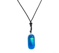 Lover's Delight Stylish Glow in the Dark Jellyfish Pendant Accessory (green)