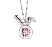 Lovers Ganna Love Quote Style Rabbit Necklace Pendant Bunny Animal Jewelry Gift