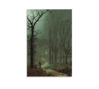 Lovers in A Wood by Moonlight, 1873 By John_Atkinson_Grimshaw Wall Art Prints Poster Wall Art Poster Prints Home Decor Picture Canvas Painting Posters 24x36inch(60x90cm)