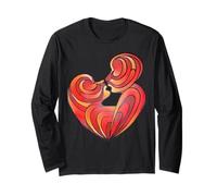Lovers Kiss and Their Bodies Form A Love Heart Long Sleeve T-Shirt