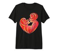Lovers Kiss and Their Bodies Form A Love Heart Premium T-Shirt