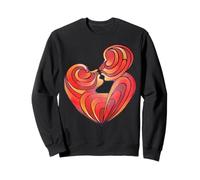 Lovers Kiss And Their Bodies Form A Love Heart Sweatshirt