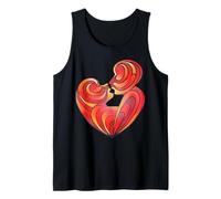 Lovers Kiss and Their Bodies Form A Love Heart Tank Top
