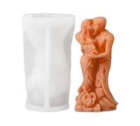 Lovers Silicone Mold, Romantic Couple Body Sculpture Mold for Soap and Wax, 3D Human Figurine Resin Casting Tool, and Wedding Crafting Accessory