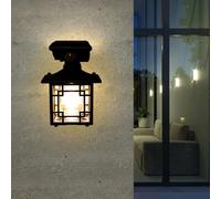 LOVERUIS 3 Smart Lighting Modes Solar Wall Lights Outdoor Motion Sensor Light Porch Waterproof IP65 for Garage Garden Yard Patio, Solar Wall Lantern (1PCS)