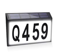 LOVERUIS Big Solar House Number Sign White Light Solar House Number Solar Door Number Plaques for Wall House Numbers Plaques Waterproof