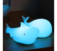 LOVERUIS Cute Shark Whale Night Light 7 Colors Changing Kid Lamp Nightlight for Children Birthday Gift for Baby