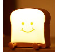 LOVERUIS Kid Night Light - Bread Light Cute Lamp Portable Night Light with Timber USB Rechargeable for Children Boys Girls (Playing)