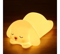 LOVERUIS Night Light, Children's Nursing Light, Cute Silicone Rabbit Bedside Lamp, Rechargeable Touch LED Dimmable Table Lamp with 1/3 Hour Timer, Gift for Baby Girls Boys, Room Decoration