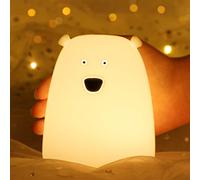 LOVERUIS Night Light for Kids - Bear Light Nightlights for Children Animal Light 7 Breathing Color Light for Baby Bedroom Decor and Children Kids Gift