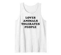 Loves Animals Tolerates People Dogs Cats Pet Animal Lover Tank Top