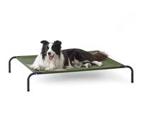 Love's cabin Elevated Cooling Dog Bed for Large Dogs, Portable Indoor & Outdoor Raised Pet Dog Cat Cot, Durable Summer Frame with Breathable Mesh, Olive Green, 48 inches