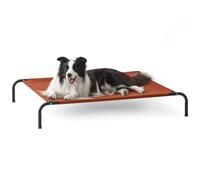 Love's cabin Elevated Cooling Dog Bed for Large Dogs, Portable Indoor & Outdoor Raised Pet Dog Cat Cot, Durable Summer Frame with Breathable Mesh, Terracotta, 48 inches