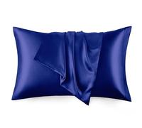 Love's cabin King Size Satin Pillowcase Set of 2, Similar to Silk Pillow Cases, Satin Cooling Pillow Covers for Hair and Skin with Envelope Closure, 20x36 inches,Navy Blue