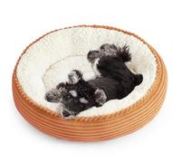 Love's cabin Round Donut Cat and Dog Bed 25 Inch Pet Bed for Small or Medium Dogs, Non-Slip and Water Resistant Bottom, Soft Durable Fabric, Washable