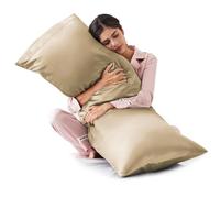 Love's cabin Satin Body Pillow Pillowcase, Similar to Silk Body Pillow Cover with Envelope Closure, Silky Cooling Long Pillowcases for Hair and Skin, 20x54 inches, Taupe