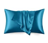 Love's cabin Satin Pillowcase for Hair and Skin, Similar to Silk Pillow Cases 2 Pack, Pillow Cases Standard Size Set of 2, Satin Cooling Pillow Covers with Envelope Closure, 20x30 Inches, Teal