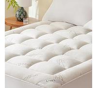 Love's cabin Twin Mattress Topper, Rayon Derived from Bamboo, 900 GSM Breathable Mattress Topper Pad, Thick Pillow Top Mattress Pad Stretches up with 8"-20" Deep Pocket(39"x75")