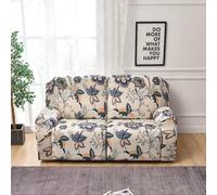 Loveseat Electric Recliner Chair Covers - Plants Floral Pattern Stretch 2 Seater Sofa Slipcover, Thick Fabric Full Protection, Recliner Cover for Living Room Pets Furniture Protector(Bohemia)
