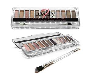 Loveshy Pro Palette Makeup Eyeshadow, Rose Gold
