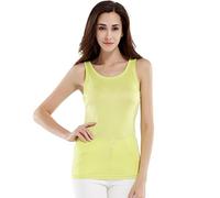 LoveSilk Women's 100% Silk Knitted Camisole Tank Lemon Size M