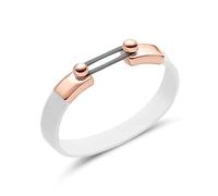 LoveSnap Mindfulness Bracelet - 100% Silicone Rubber Band with Rose Gold Closure, CBT Tool for Positive Thinking, Includes 5 Shade Rubber Bands, Large (6.02"), Rose Gold Rubber Silicone, Agate