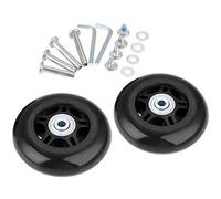 Lovetao Luggage Suitcase Wheels Replacement Kit 50x18mm/1.97"x0.71" w/ABEC 608zz Inline Outdoor Skate Replacement Wheels, One Set of (2) Wheels (OD:50 W:18 ID:6 Axles:30&35 Black