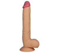 Lovetoy King-Sized - suction-cup, lifelike dildo with balls - 25cm (natural)